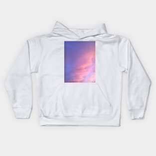 Pastel Pink, Purple Sunset Sky Kids Hoodie